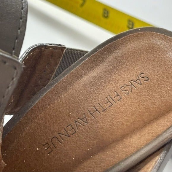 Sacks Fifth Avenue Heels Block Sandals #8 - Picture 9 of 9